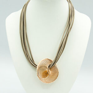rose gold spiral necklace