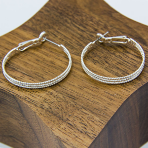 Silver hoop earrings