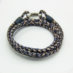 leather denim coloured bracelet