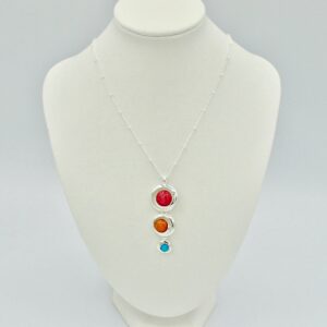 Tricolour Circle Necklace