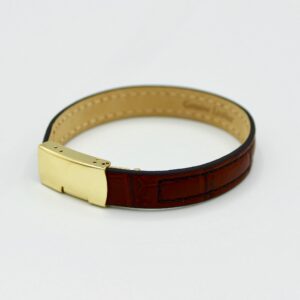 Ladies Premium Slim Leather Bracelet with clasp