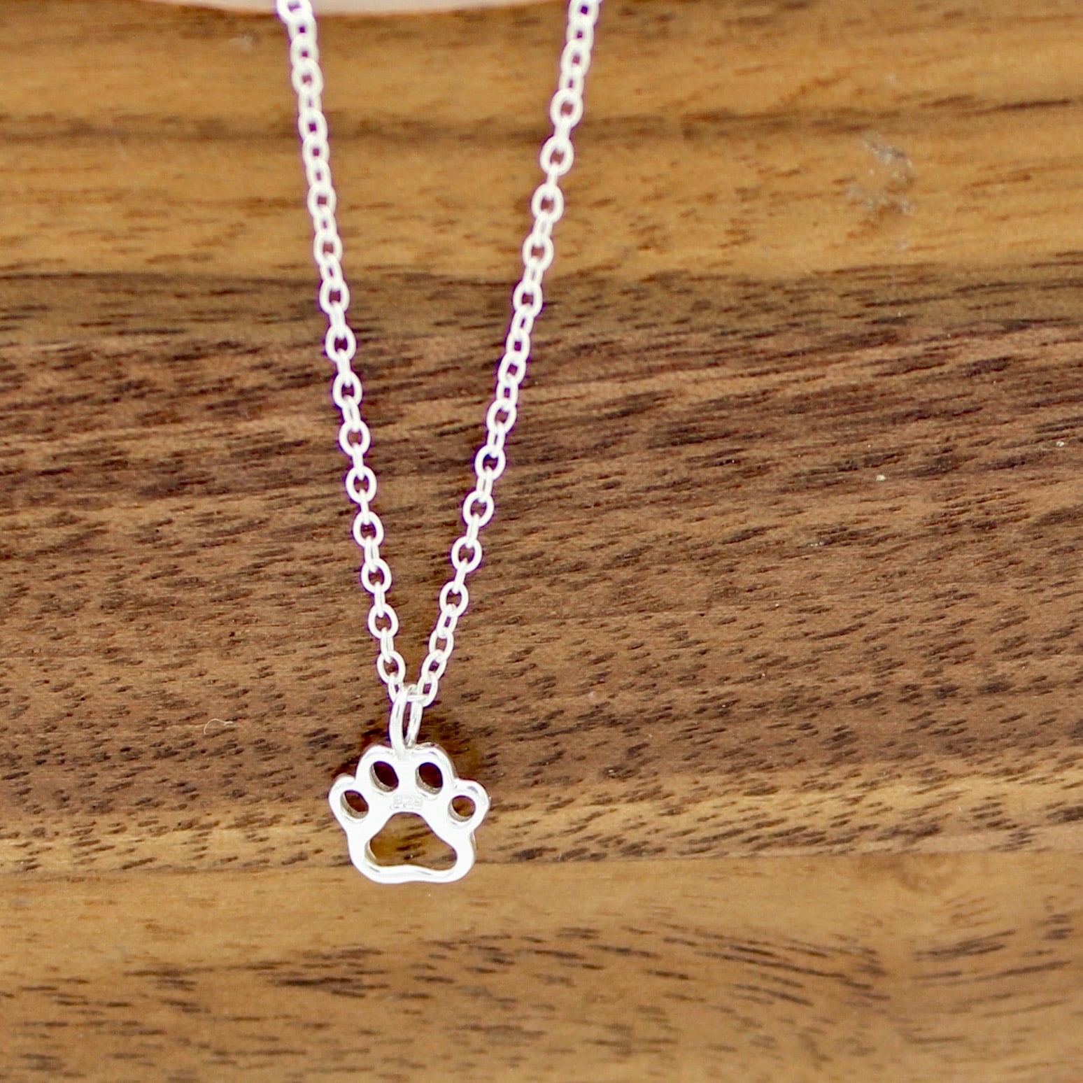 Open Paw Print Necklace