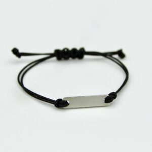 Kid's black drawstring bracelet