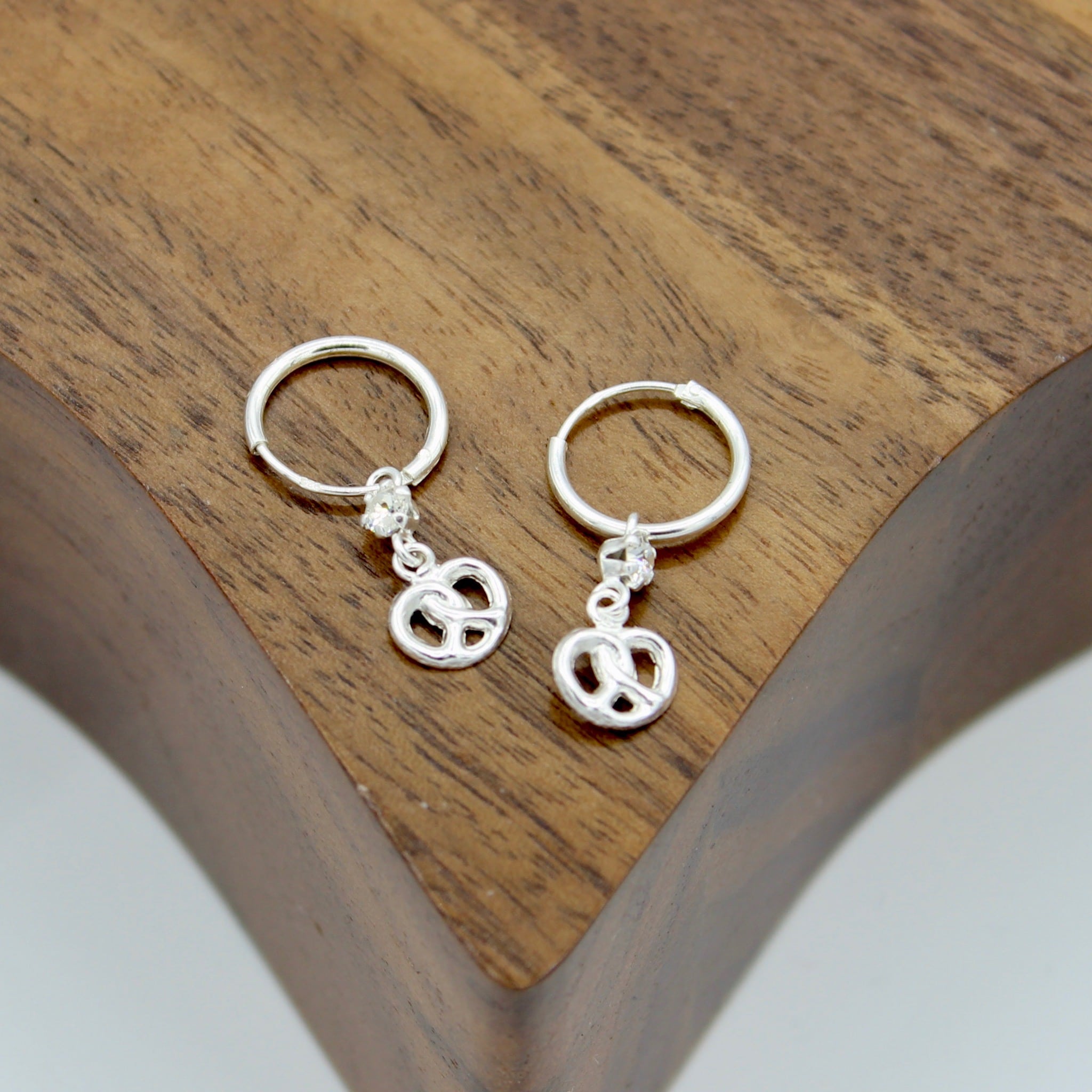 Infinity knot sterling silver earrings