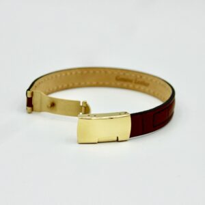 Ladies Premium Slim Leather Bracelet with clasp