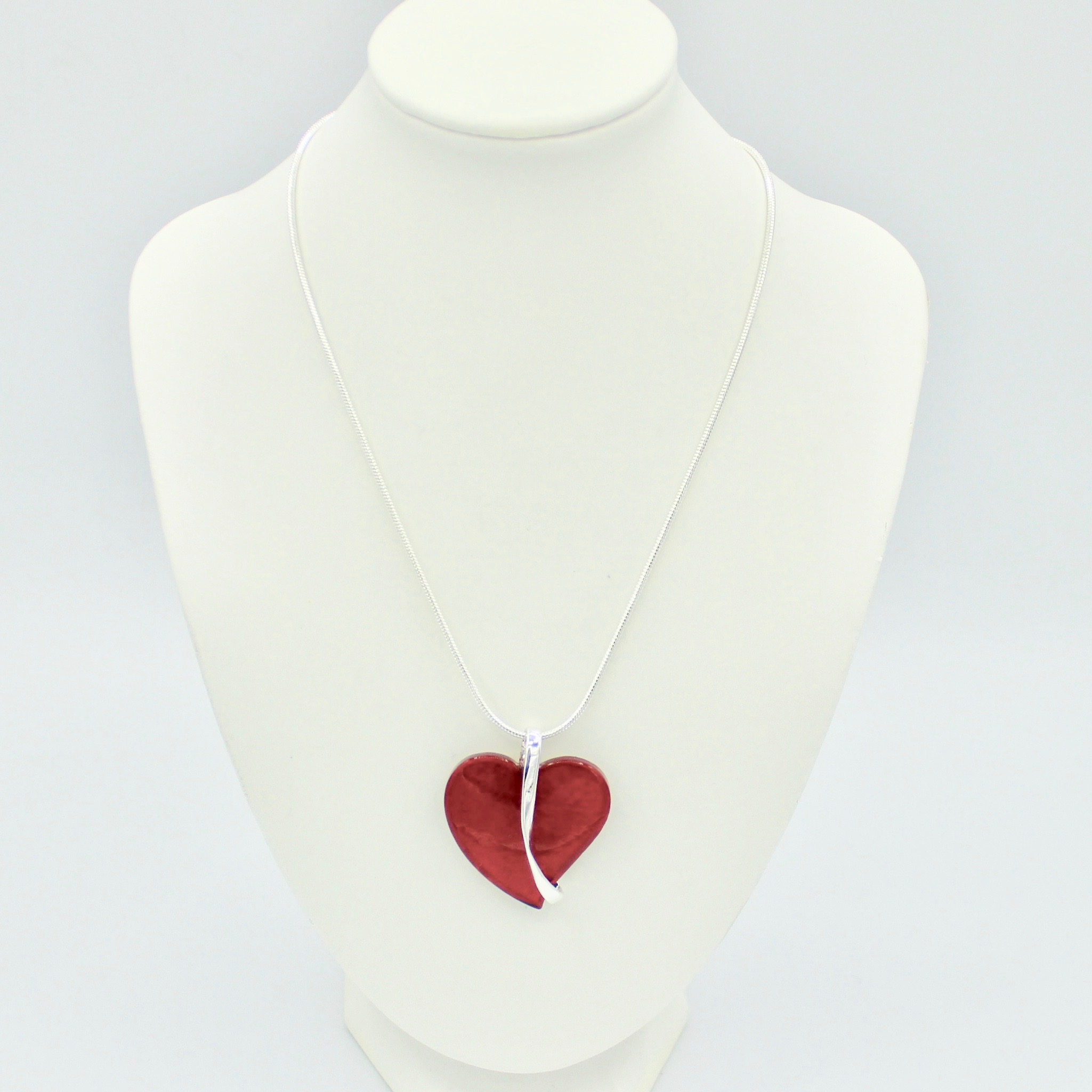 Gorgeous Glass Red Heart Pendant