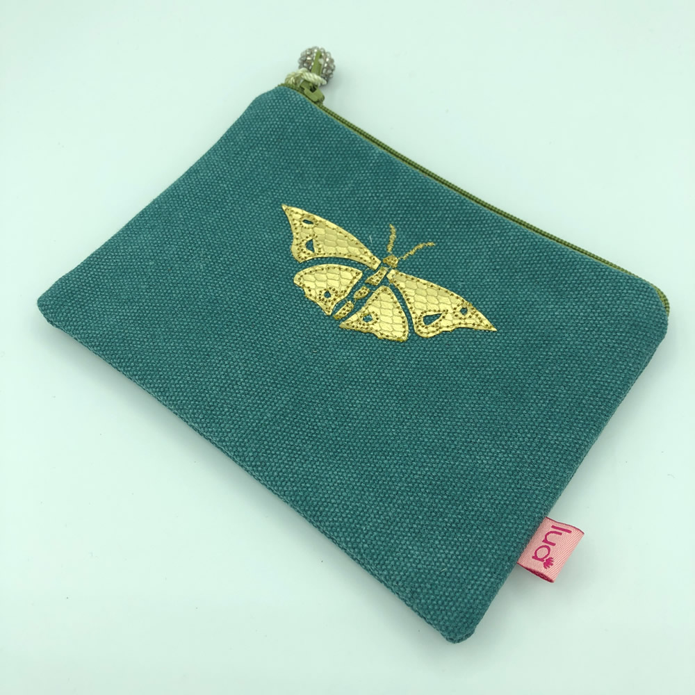Yoshi Brompton Butterfly Charm Shoulder Bag / Leather Handbag