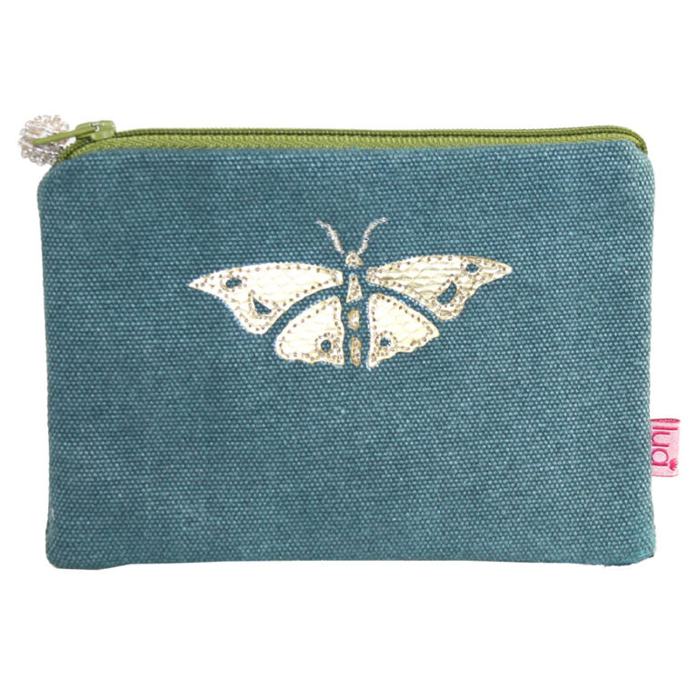 butterfly zipped purse